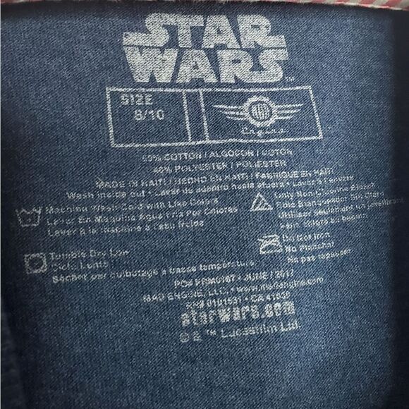 Kids 8/10 T Shirt Star Wars Retro Space Invaders Heathered Blue - Picture 6 of 8